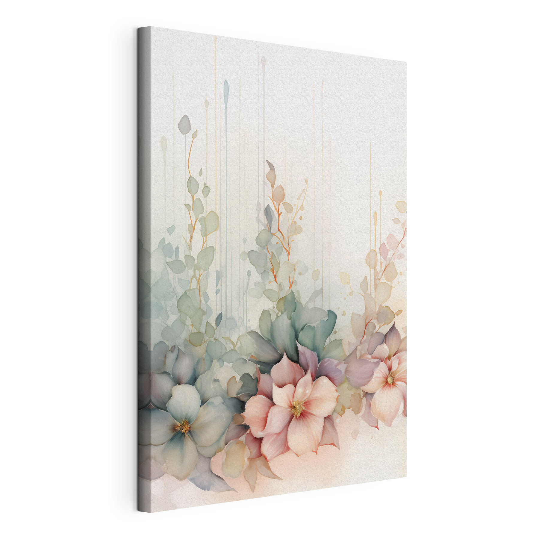 Painting of flowers and leaves