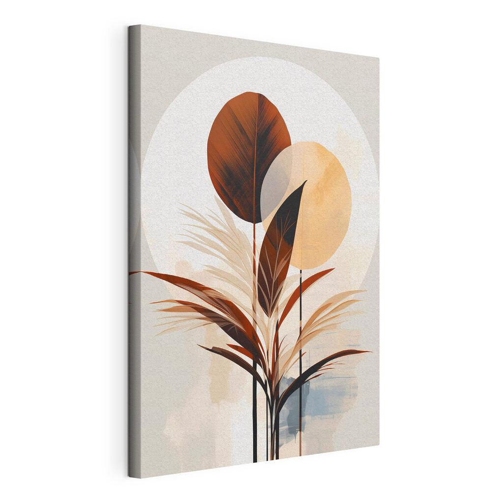 Plant with leaves and circles Plant with leaves and circles