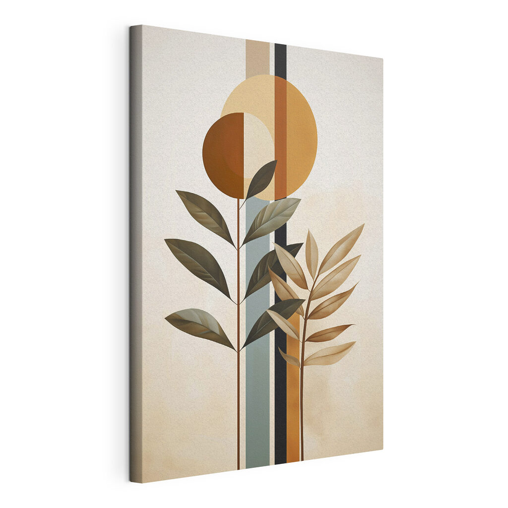 Plant with leaves and circles