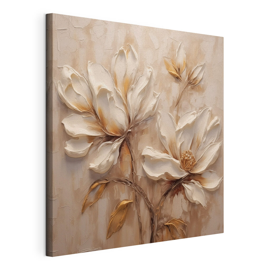 Painting of flowers on a wall