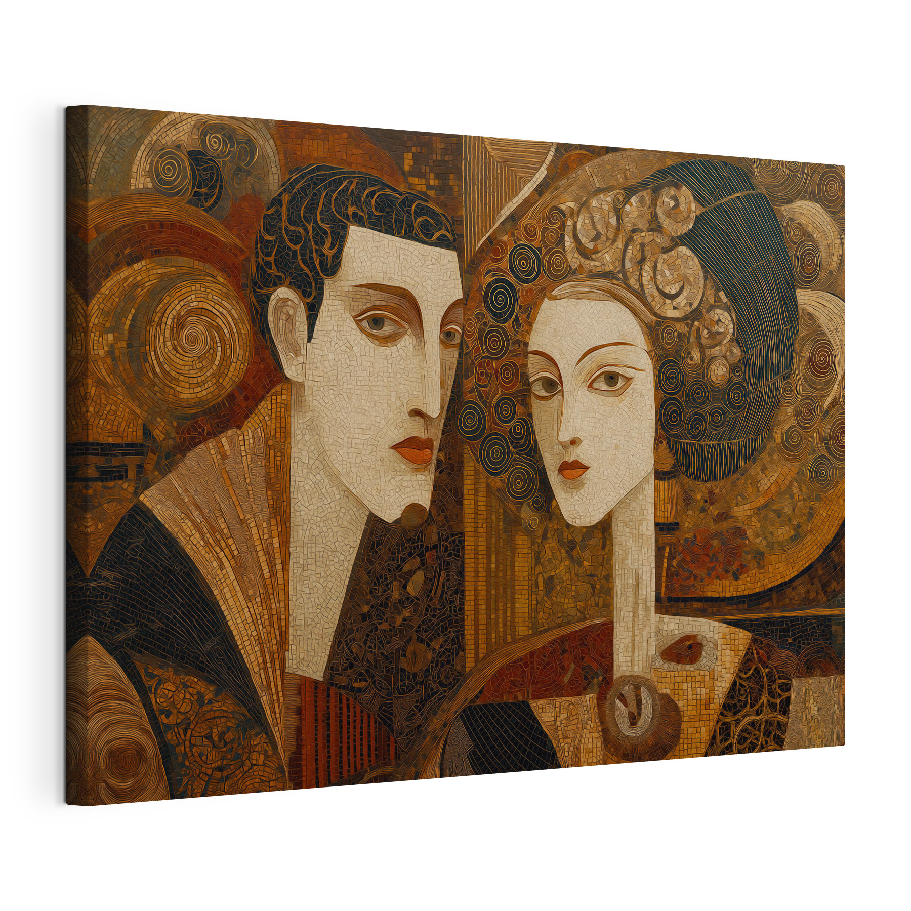 Painting of a man and a woman Painting of a man and a woman