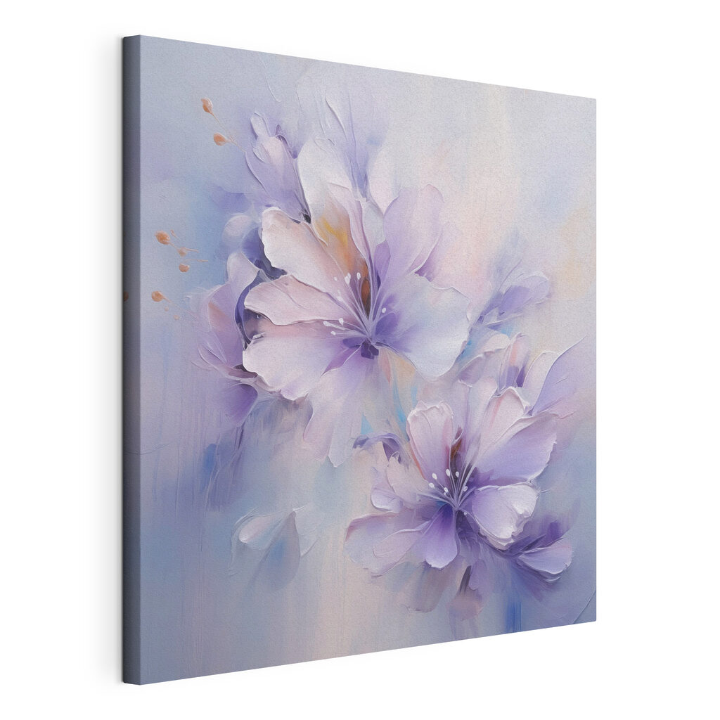 Painting of flowers on a white surface Painting of flowers on a white surface
