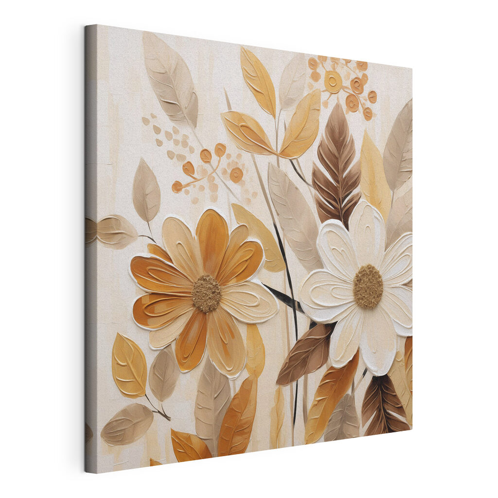 Painting of flowers and leaves Painting of flowers and leaves