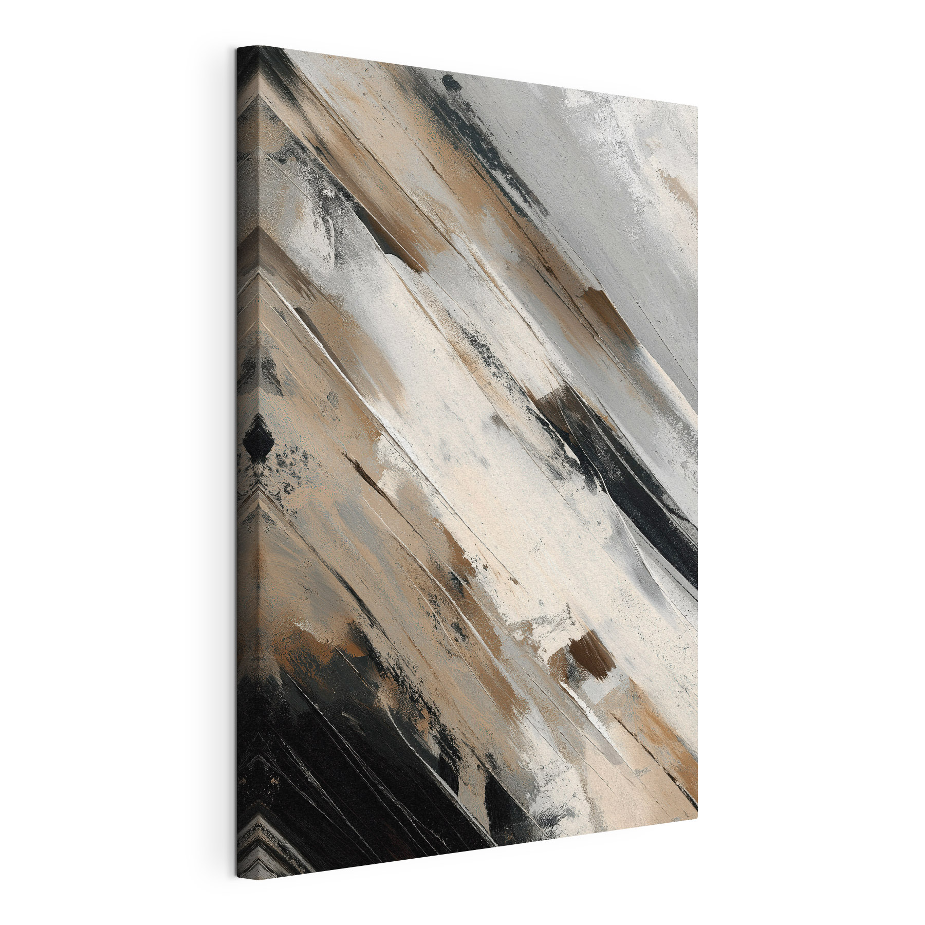 Abstract strokes of earthy colors