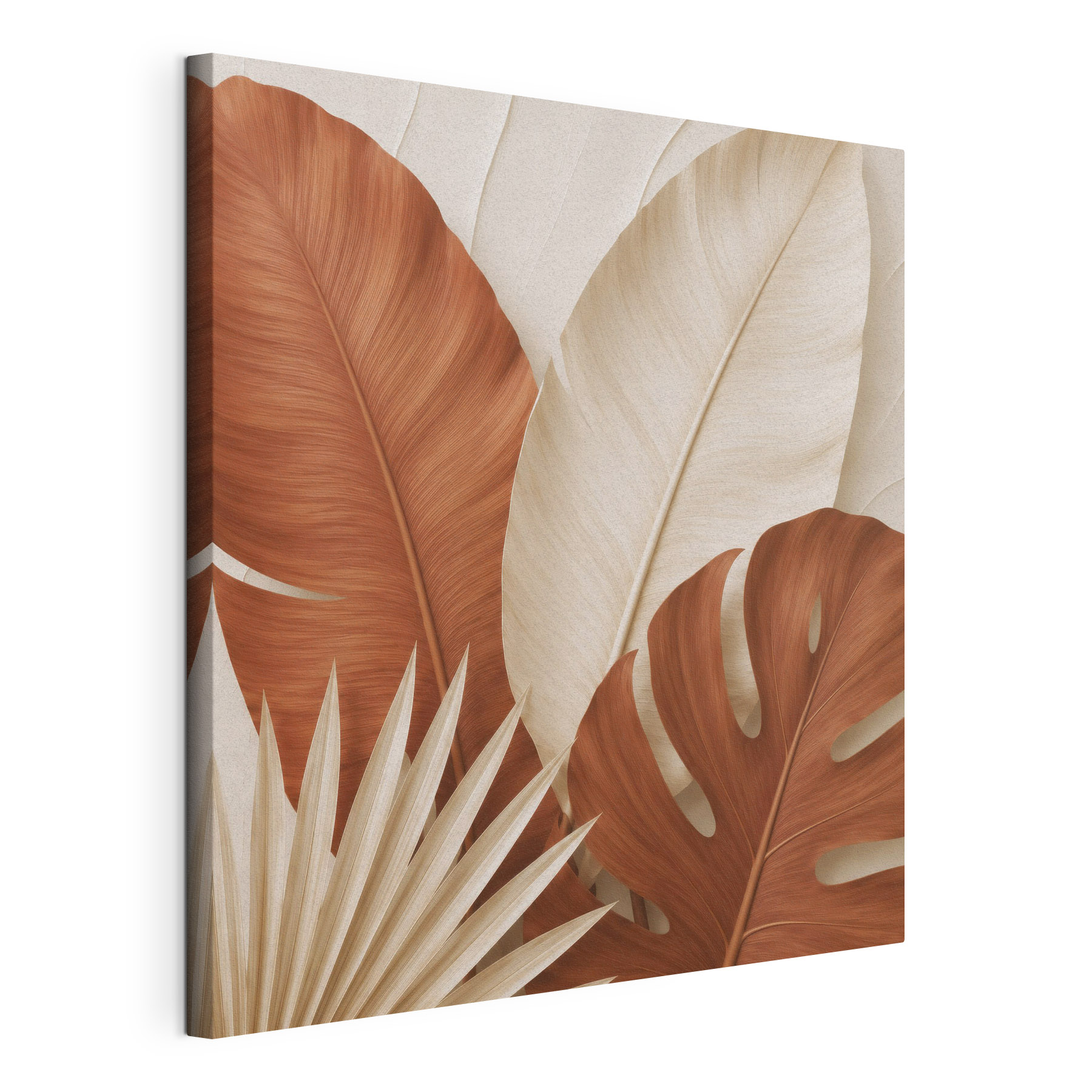 Group of brown and white leaves