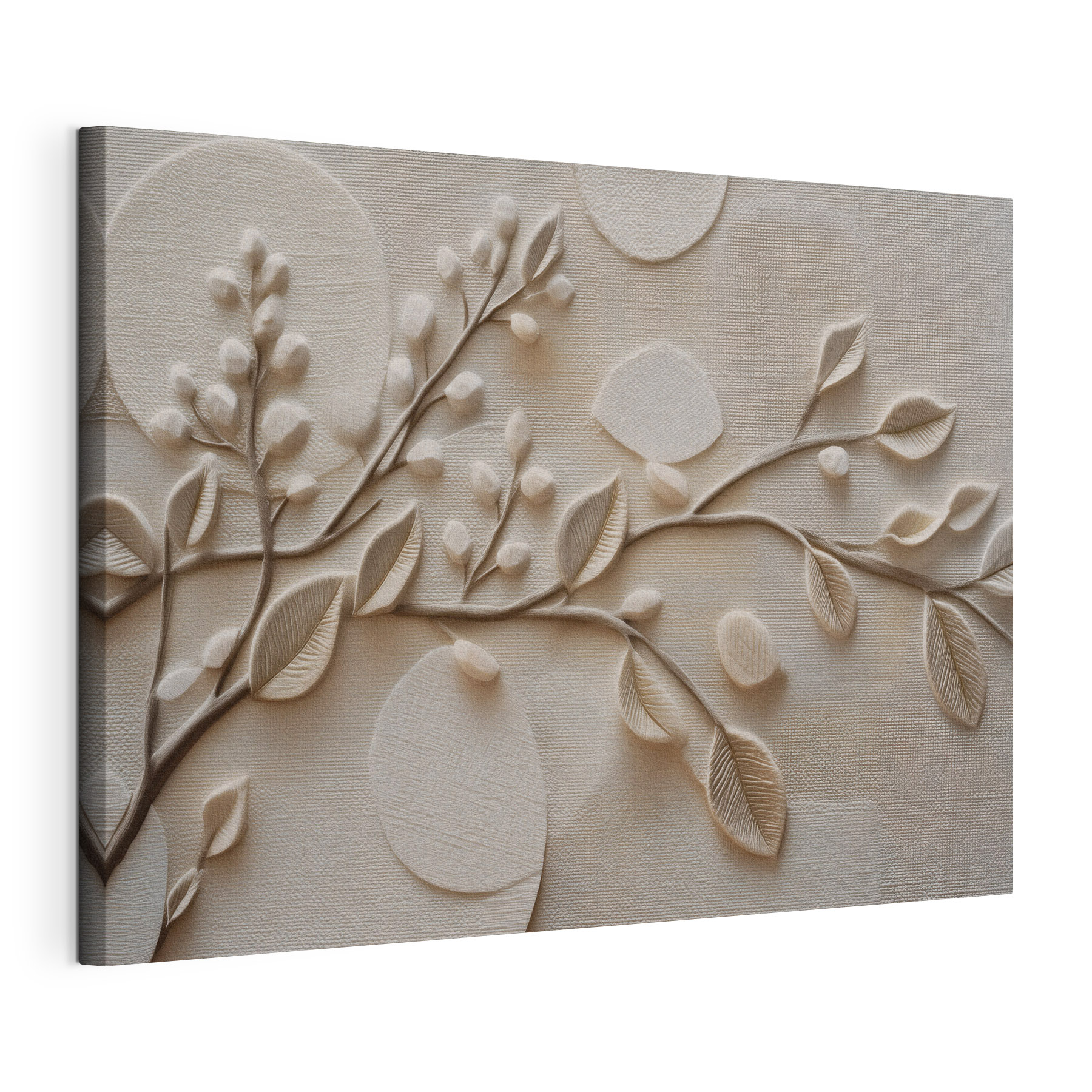 Nature-inspired textured wall art