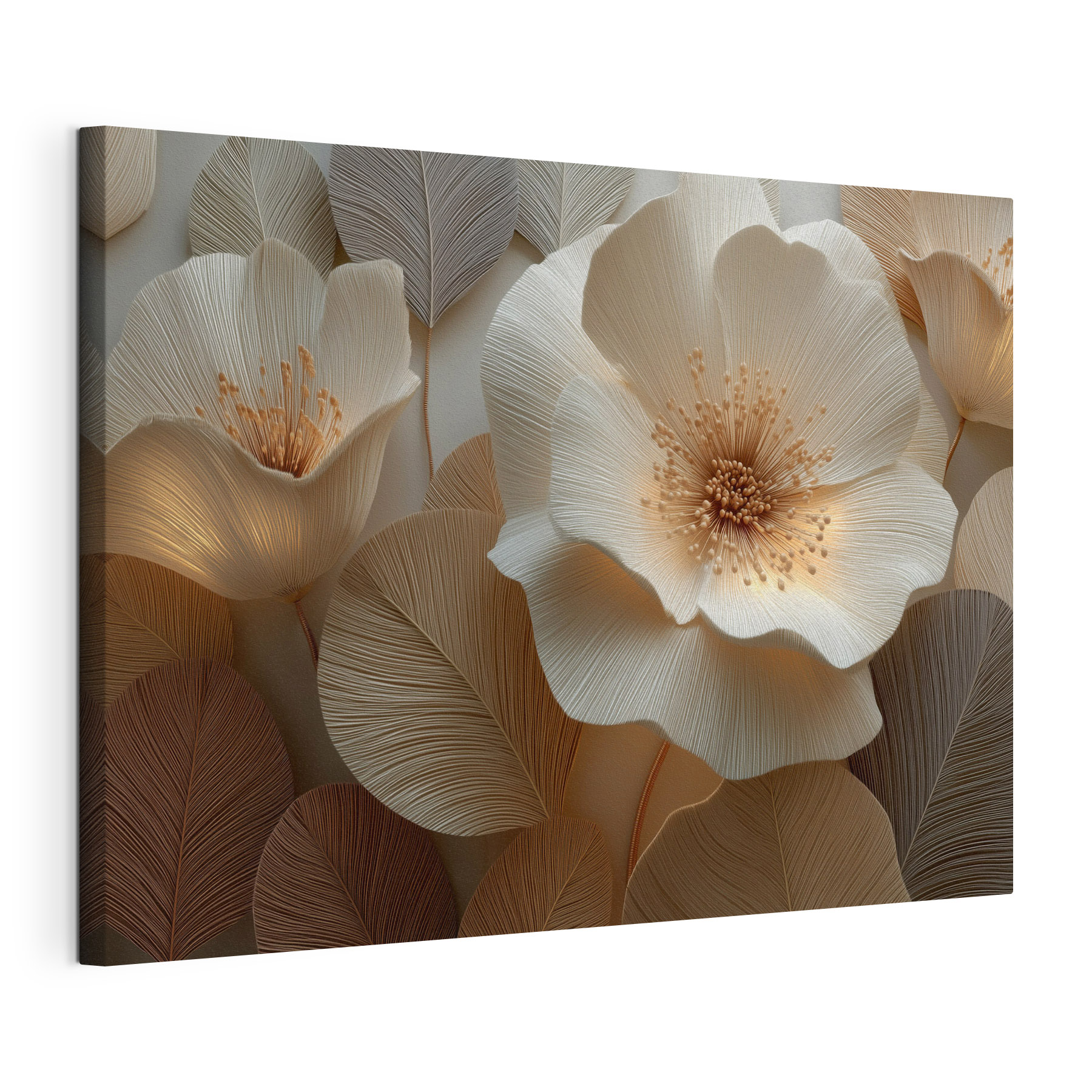 Intricate flower and leaf design artwork