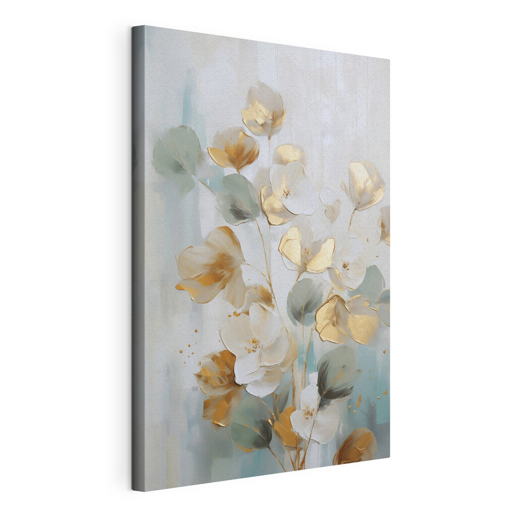 Painting of flowers on a white background Painting of flowers on a white background