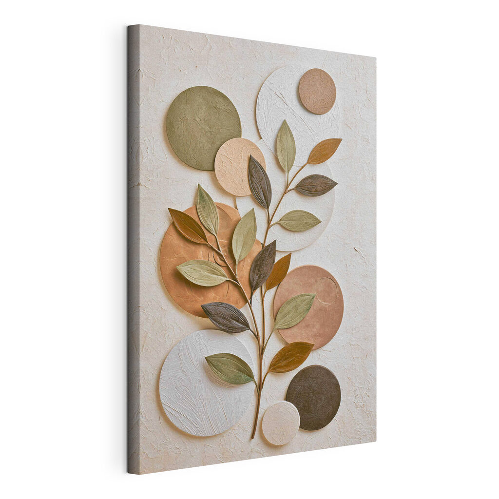 Plant with leaves and circles
