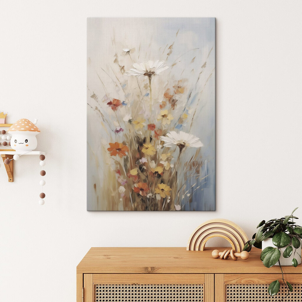 Painting of flowers in a vase Painting of flowers in a vase