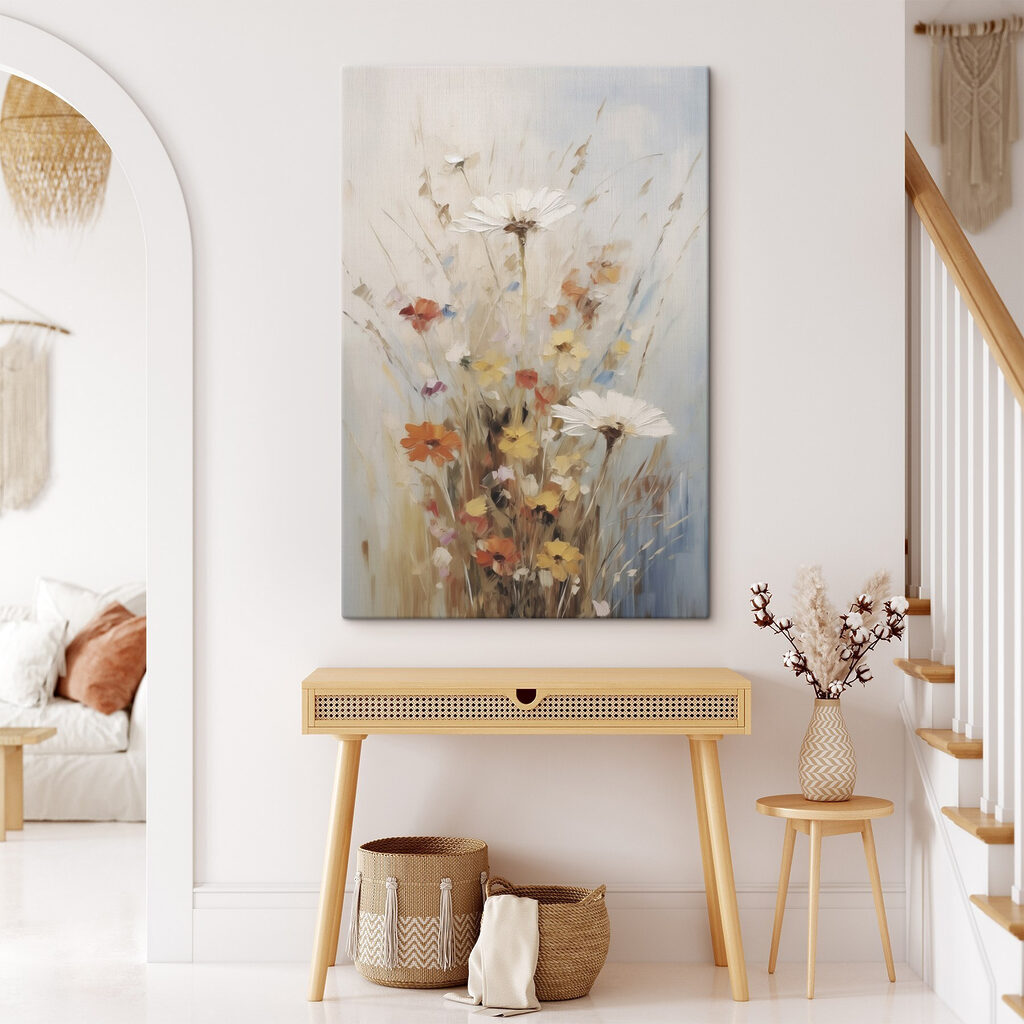 Painting of flowers in a vase Painting of flowers in a vase