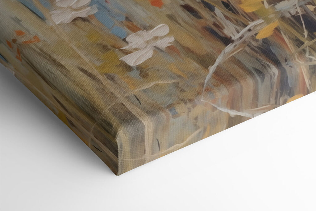 Painting of flowers in a field Painting of flowers in a field