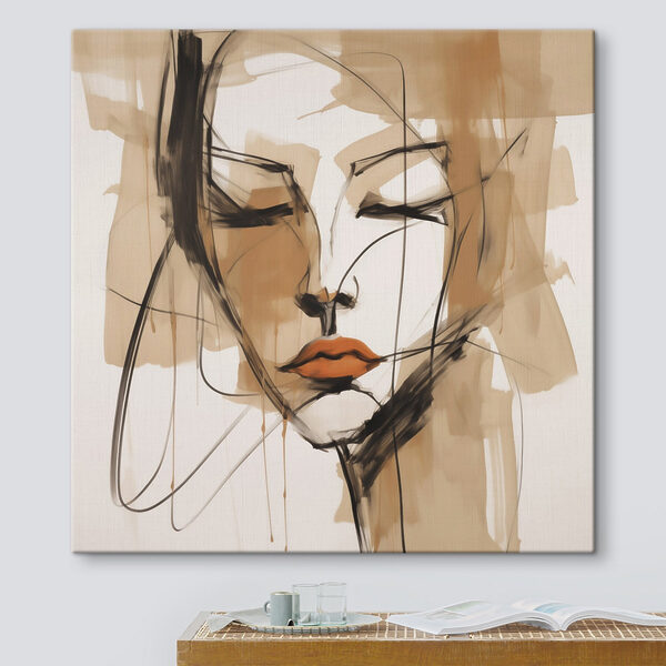 Painting of a woman's face Painting of a woman's face