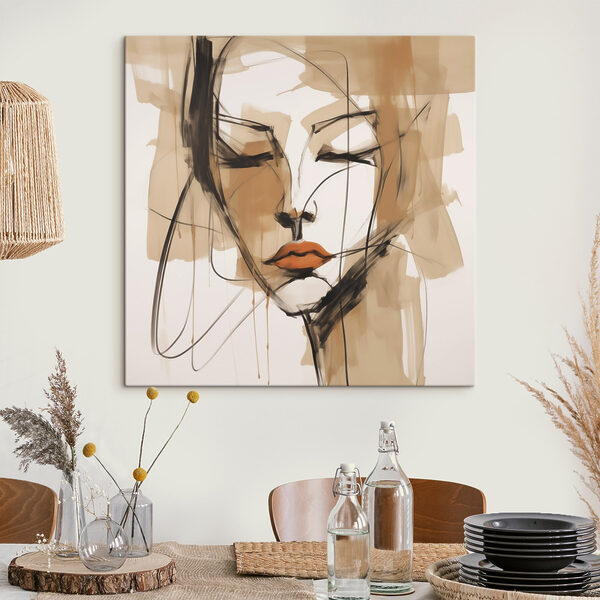 Painting of a woman's face Painting of a woman's face