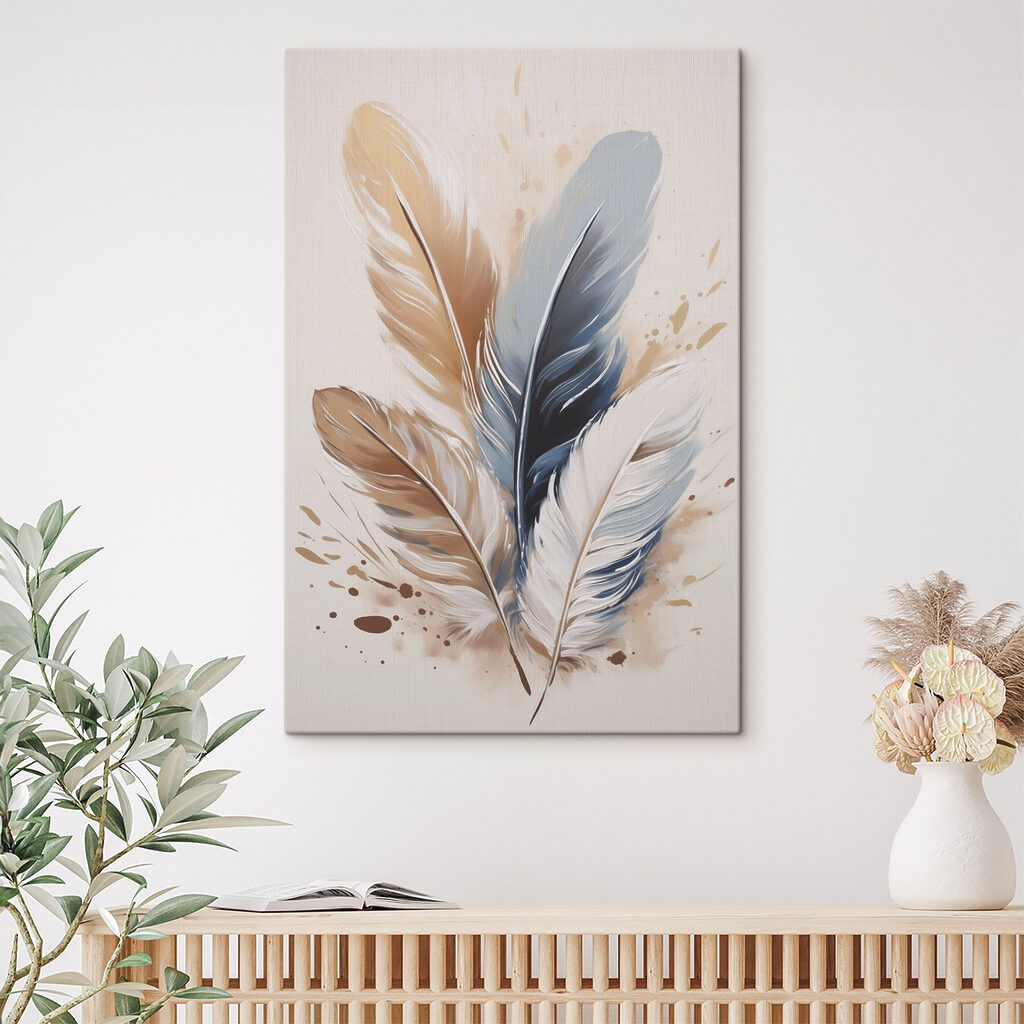 Group of feathers on a white surface Group of feathers on a white surface