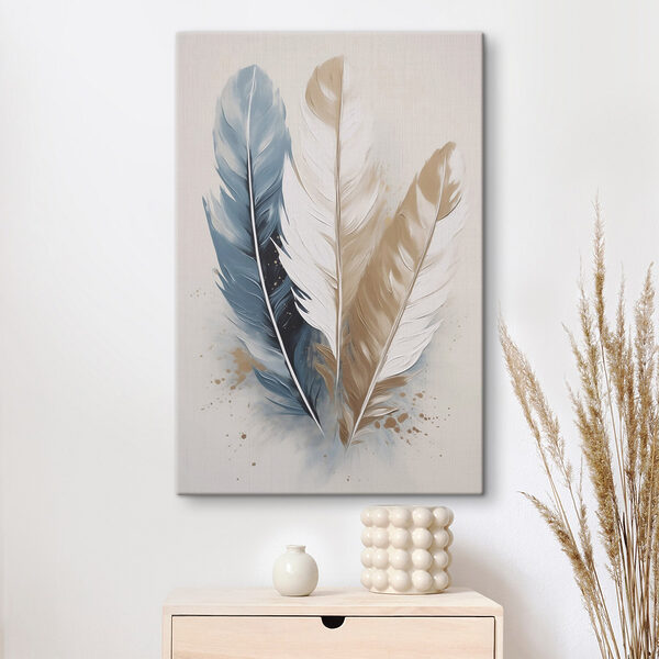 Colorful feathers on a soft background Colorful feathers on a soft background