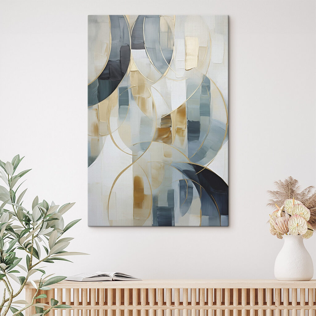 Painting of a white and grey background Painting of a white and grey background