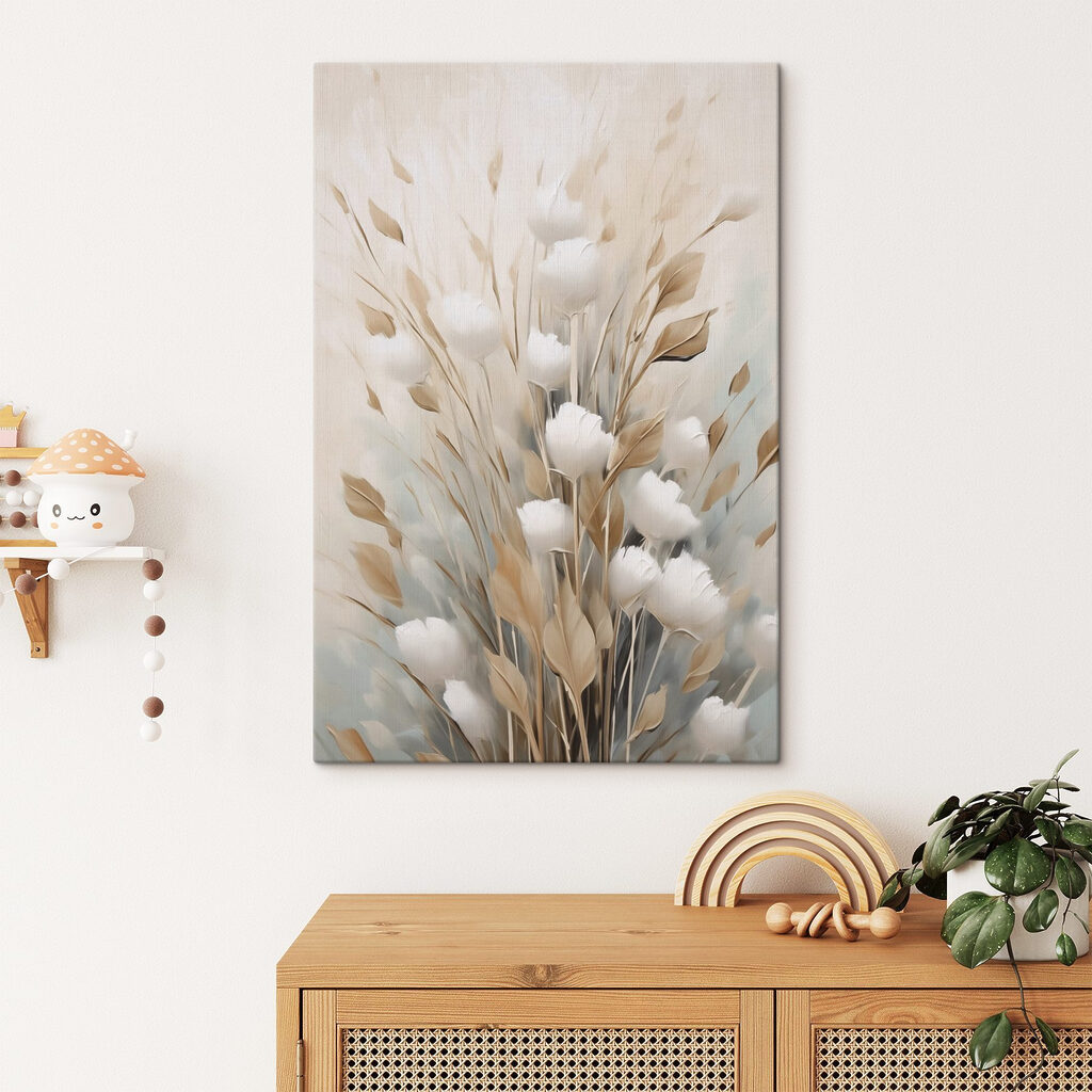 Painting of flowers and leaves Painting of flowers and leaves