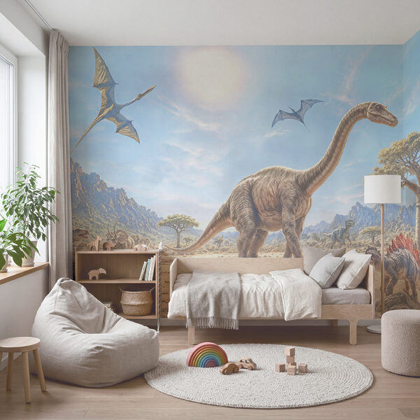Dinosaurusok csoportja a sivatagban