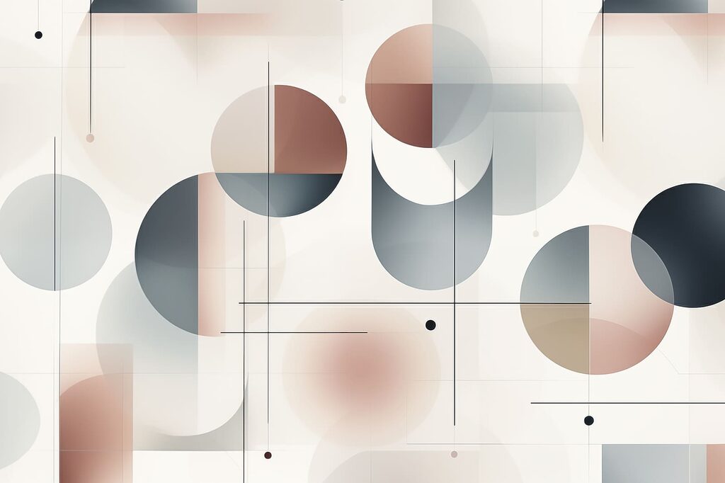 Geometric shapes in soft color palette Geometric shapes in soft color palette