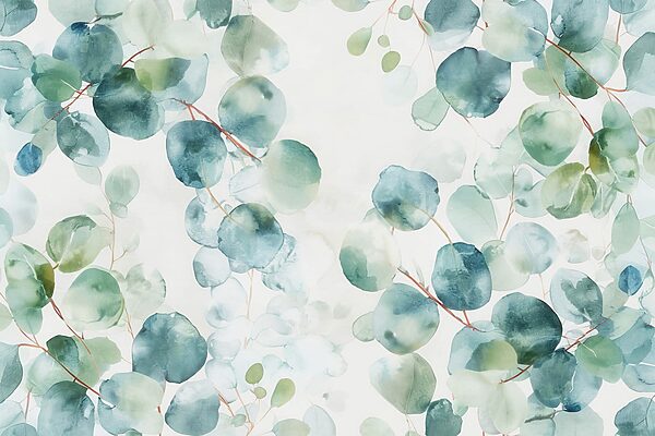Delicate leaves in soft watercolor hues Delicate leaves in soft watercolor hues