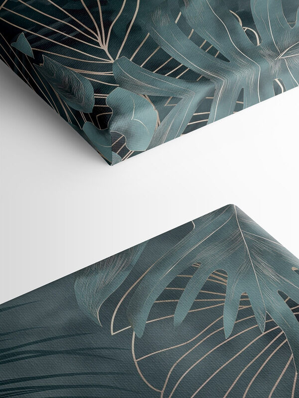 - Elegant leaves in soft colors
