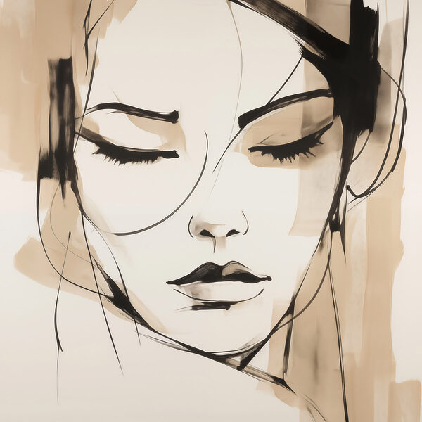 Drawing of a woman's face