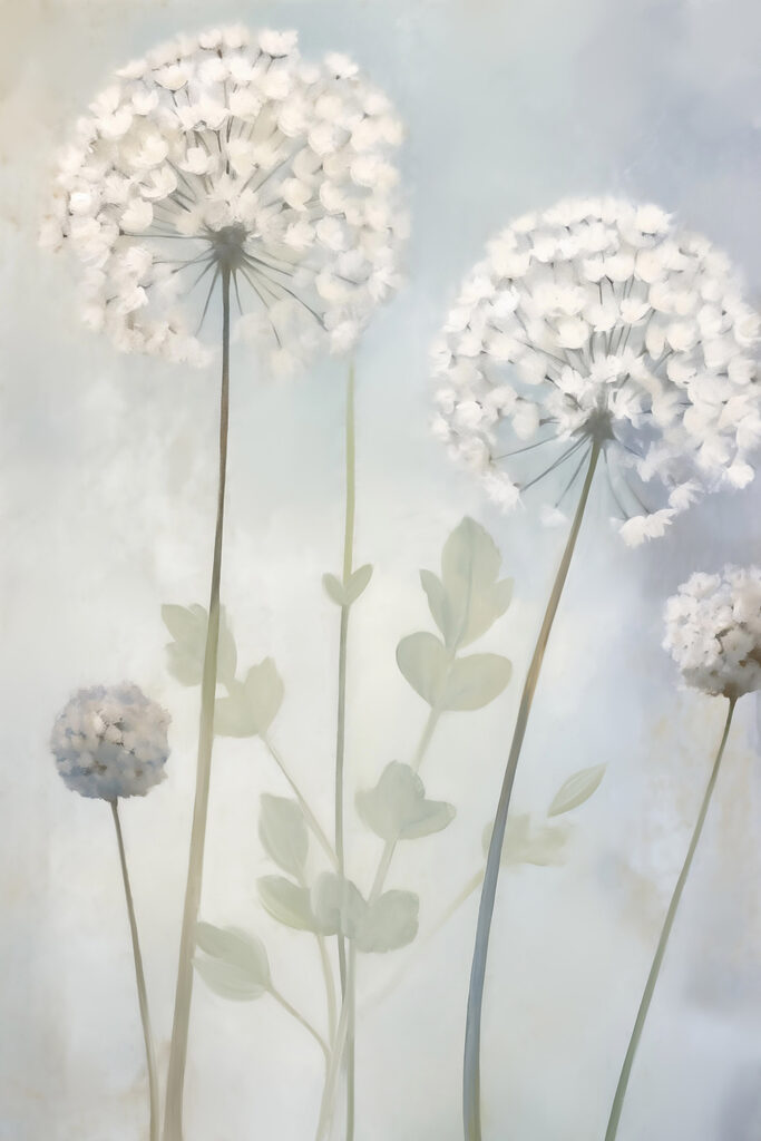 Painting of white flowers