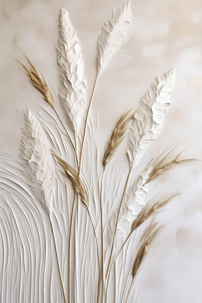 Delicate strokes in soft earth tones