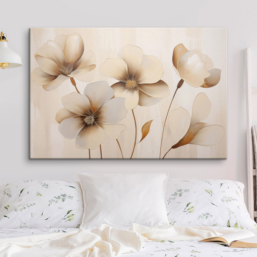 Elegant floral artwork in soft tones