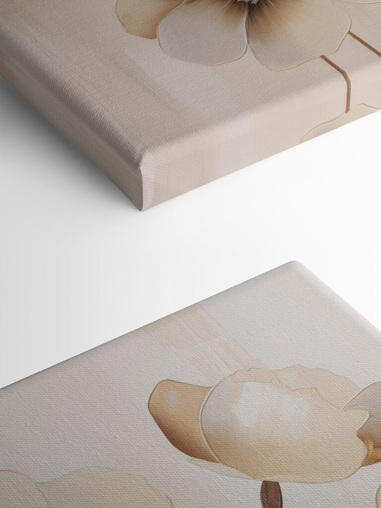 Elegant floral artwork in soft tones