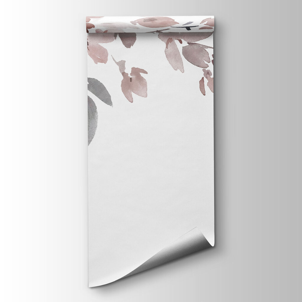 Painting of flowers on a white background