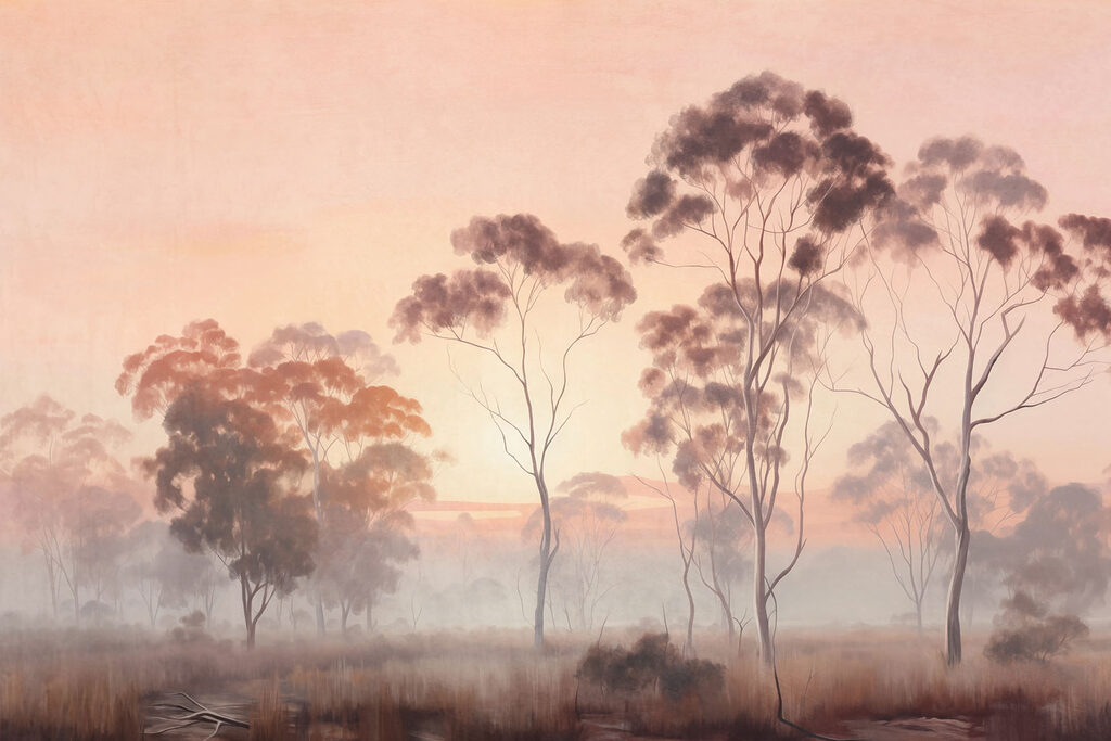 Group of trees in a field