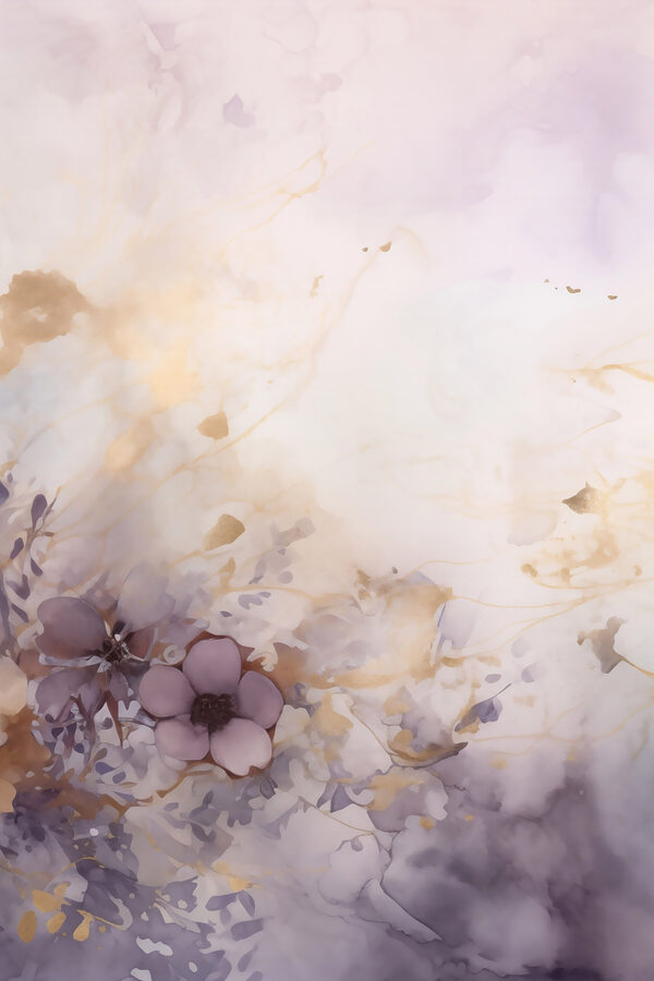 Painting of flowers on a white surface Painting of flowers on a white surface
