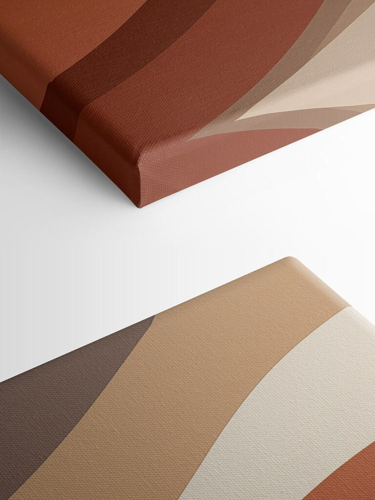 Brown and white wavy lines