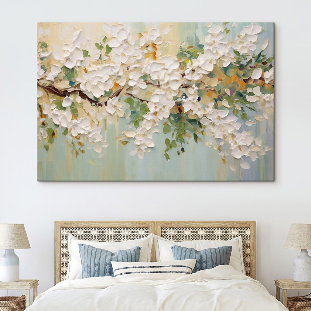 Painting of a white flower