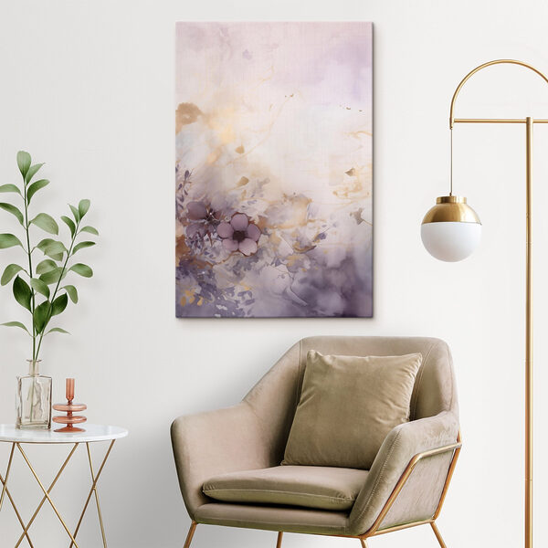 Painting of flowers on a white surface Painting of flowers on a white surface