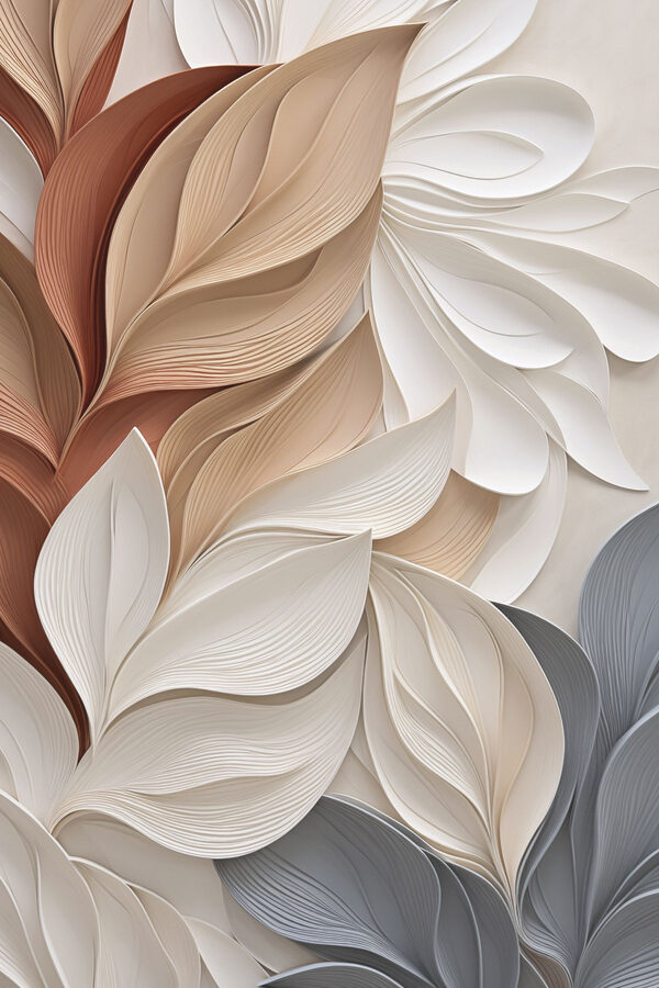 Softly flowing paper leaf design Softly flowing paper leaf design