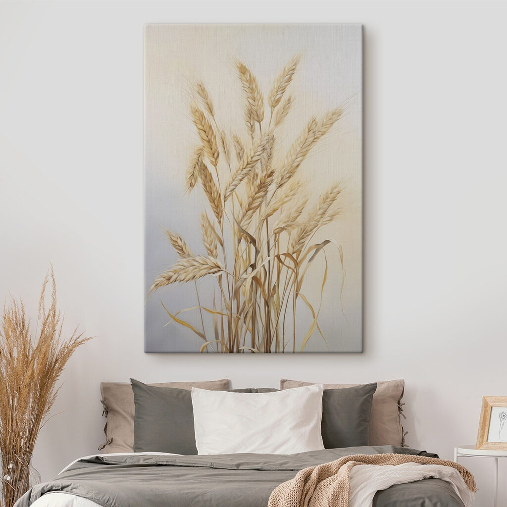 Bunch of wheat in a vase
