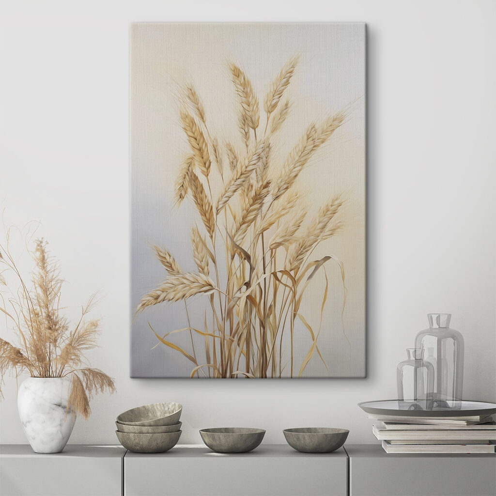 Bunch of wheat in a vase