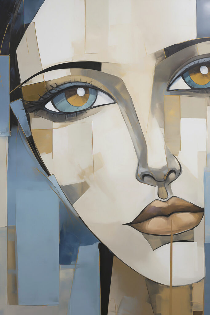 Painting of a woman's face