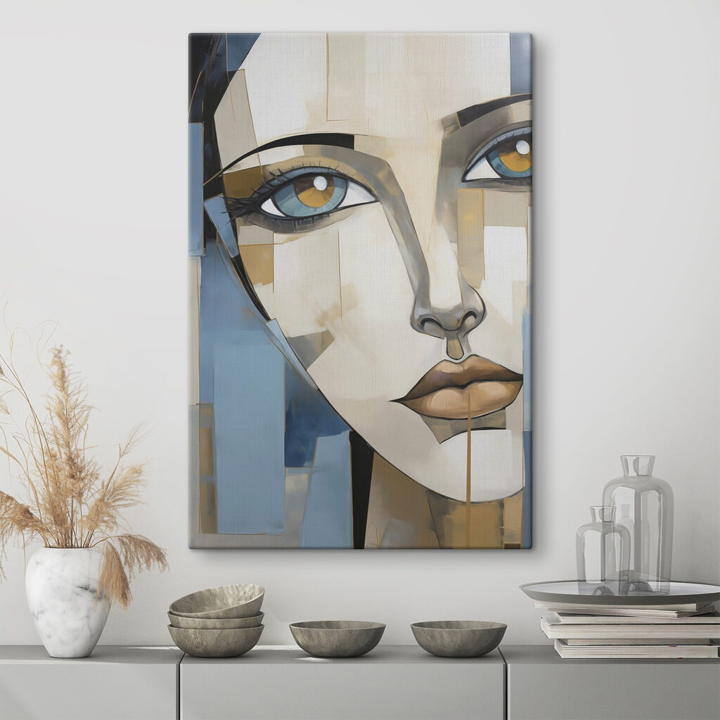 Painting of a woman's face