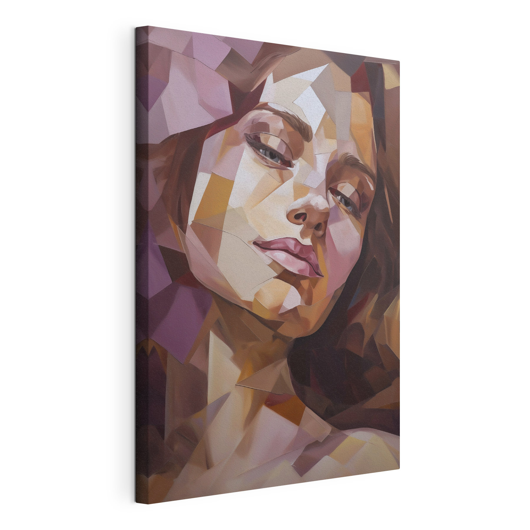 Woman's face with low polygons Woman's face with low polygons