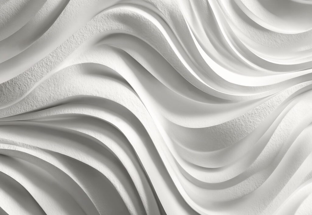 White wall with wavy lines