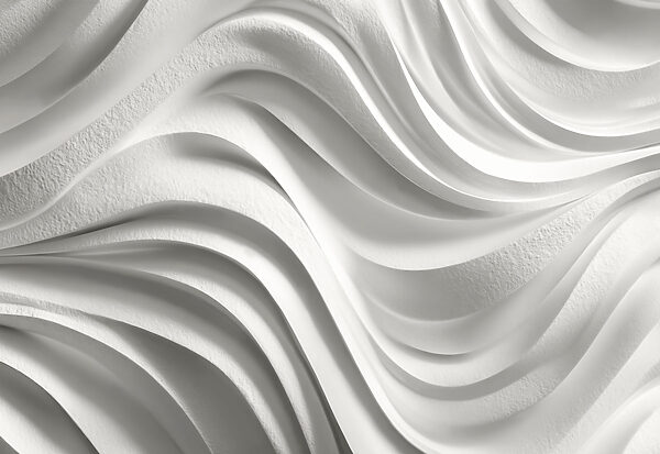 White wall with wavy lines