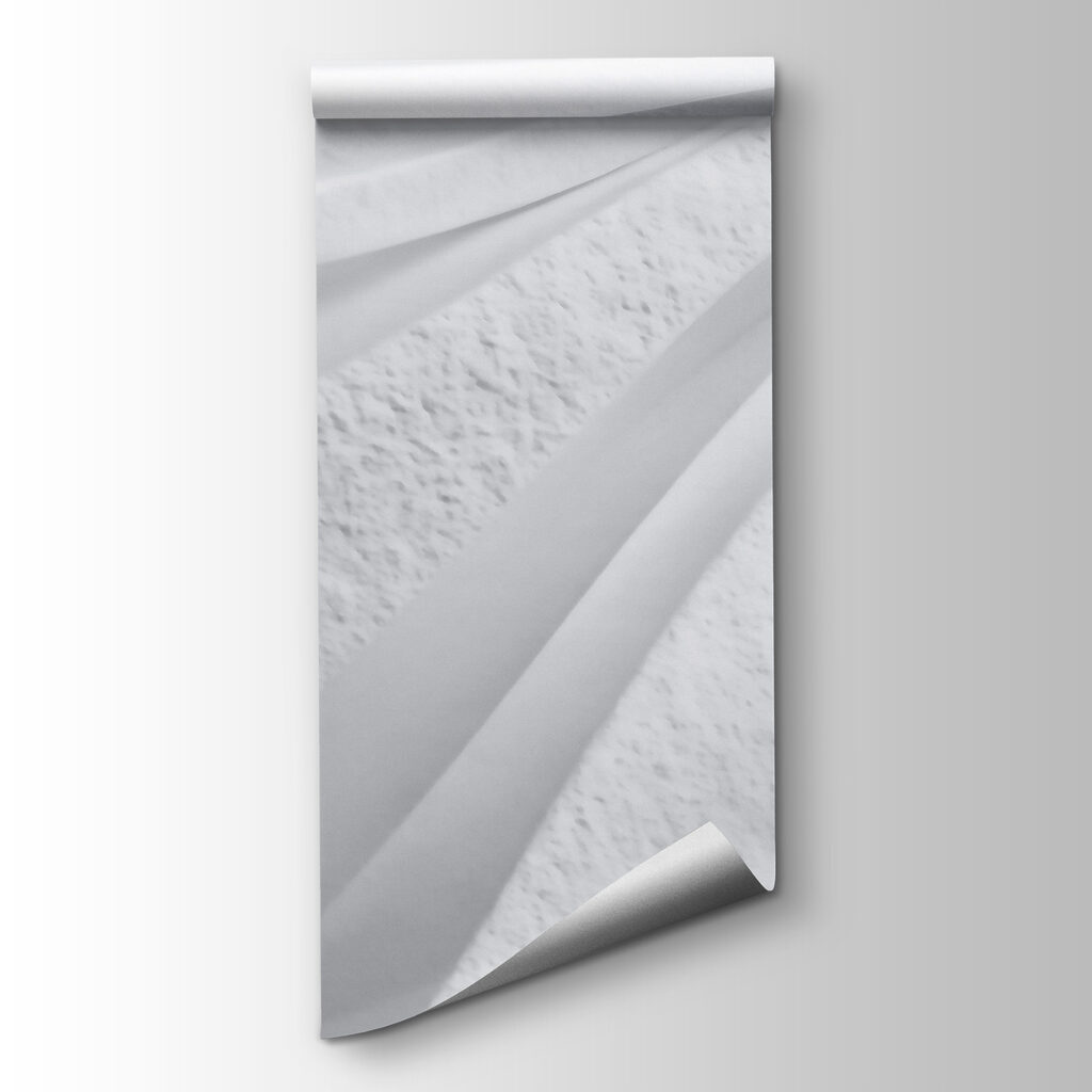 White wall with wavy lines White wall with wavy lines