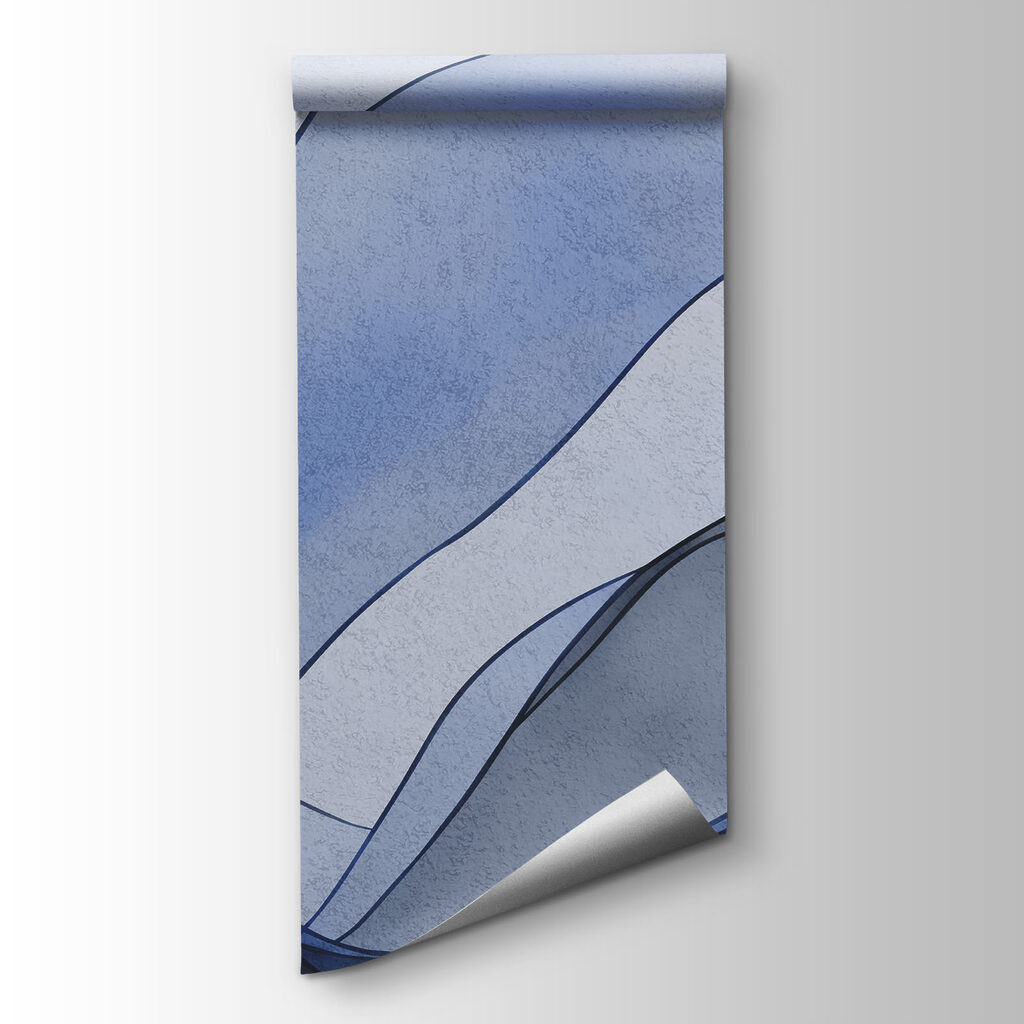 Blue wavy lines on a white background Blue wavy lines on a white background