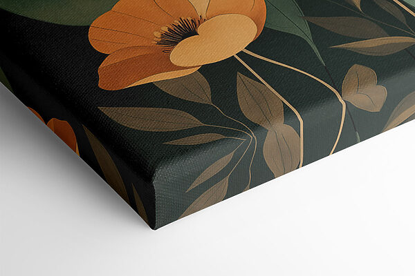 Painting of flowers and leaves