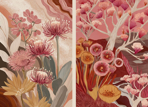 Two images of flowers