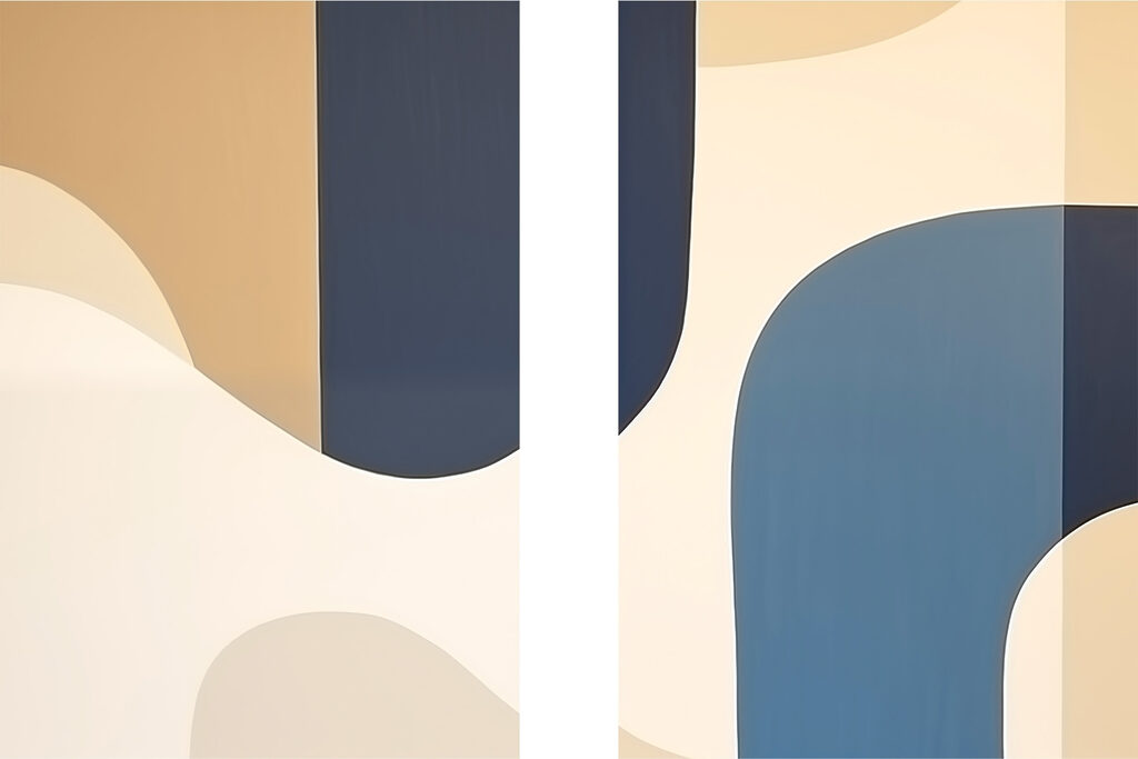 Abstract shapes in calming colors